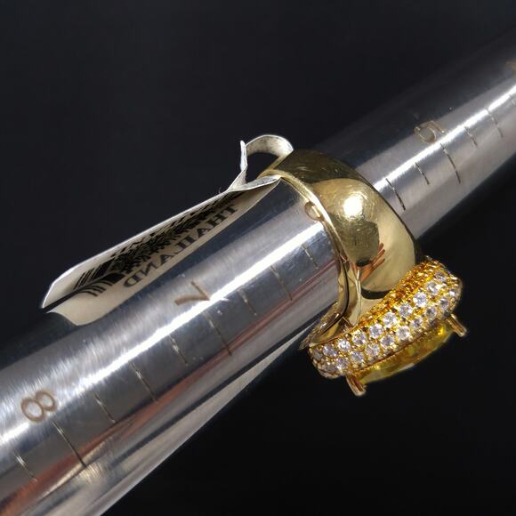 Bella Luce Yellow CZ Ring, 18K Gold Over Sterling Silver, Size 6, NOS w/ Tag - Picture 9 of 10